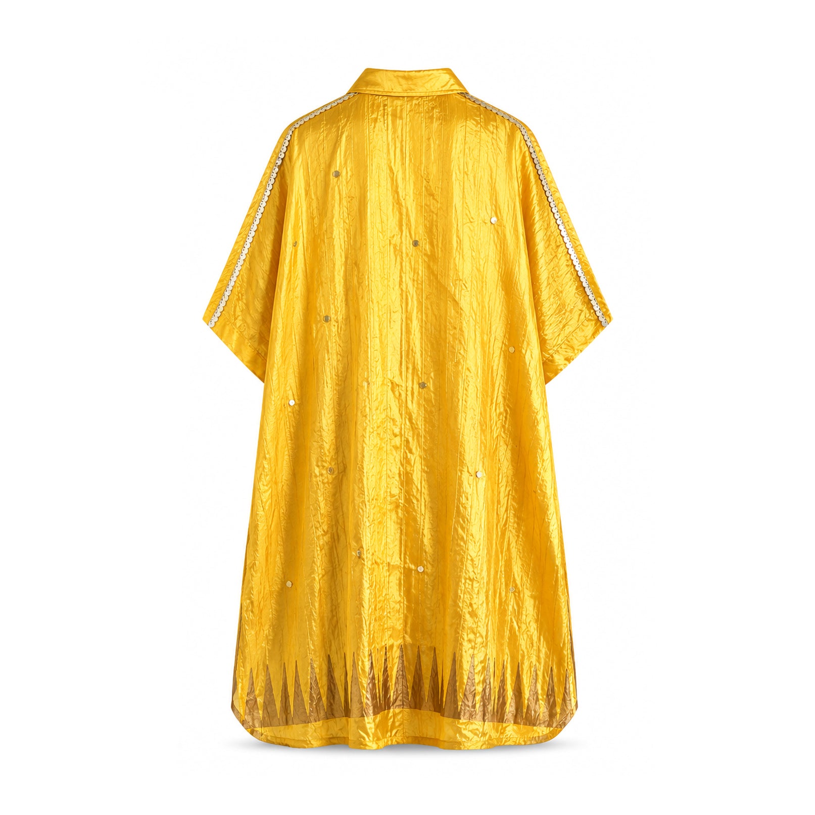 Yellow Block Printed Dress with slip