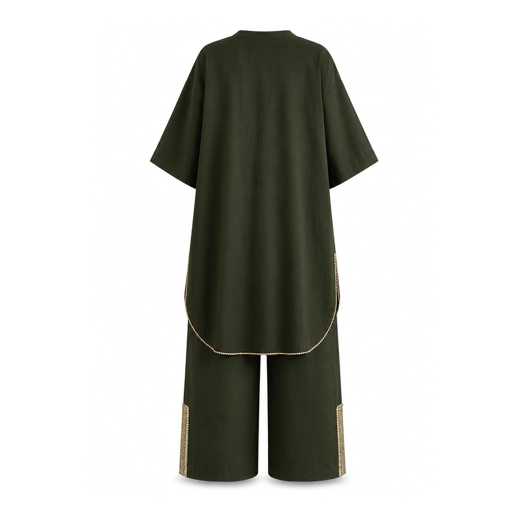 Olive Green & Gold Gota Pocket Set