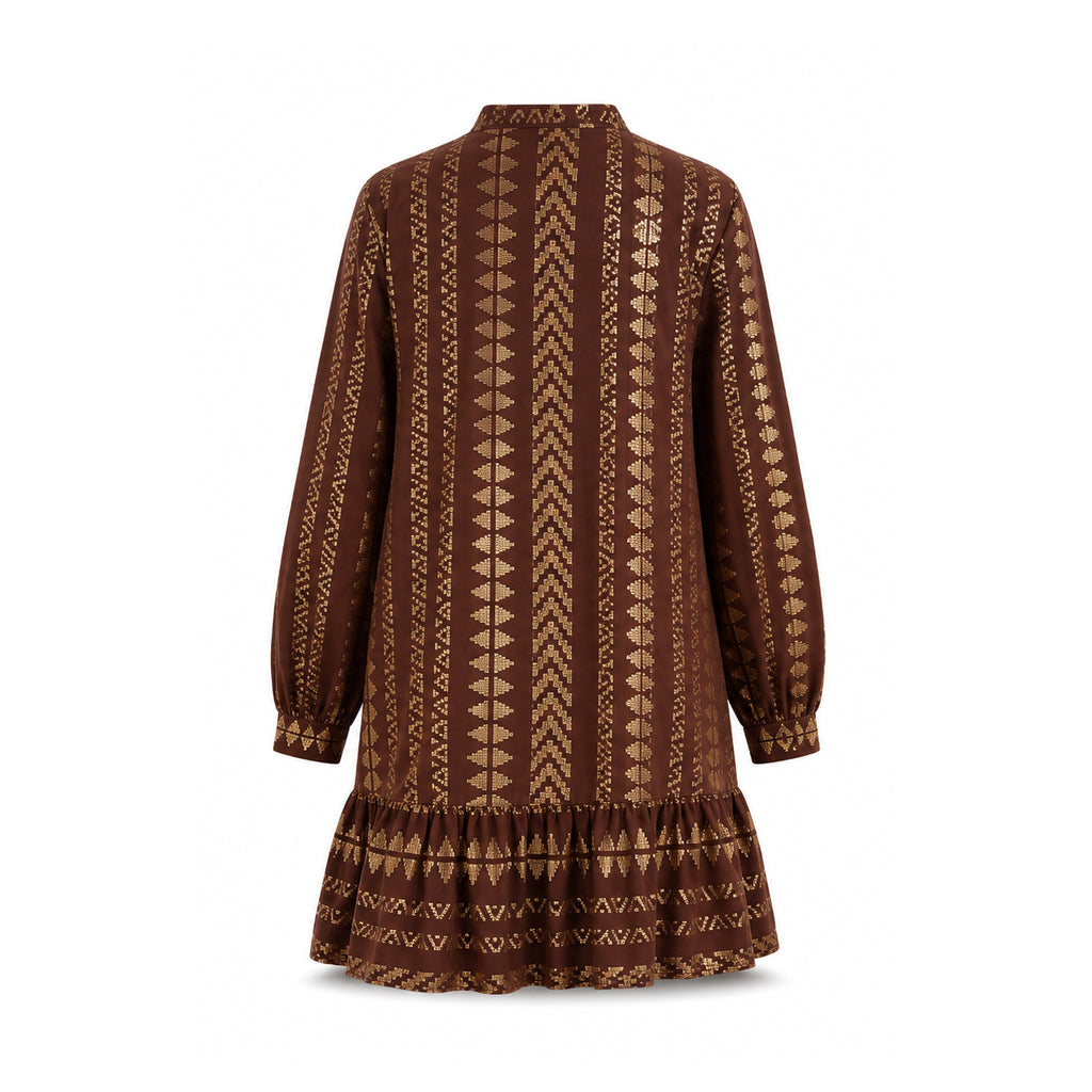 Adelina Dress- Brown