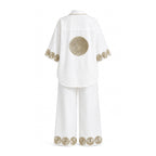 White & Gold Gota Patchwork Set