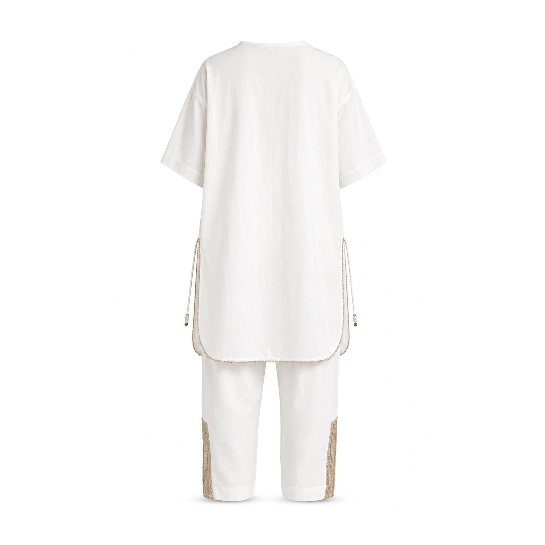 White & Gold Gota Pocket Set