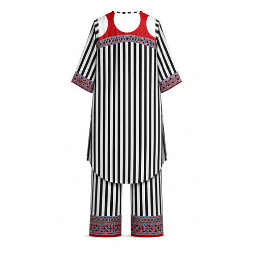 Black & White Striped Set