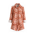 Terracotta Printed Linen Set