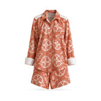 Terracotta Printed Linen Set