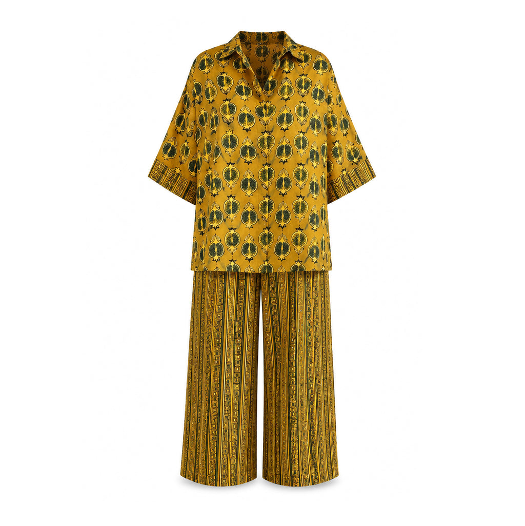 Mustard Pomegranate Printed Set