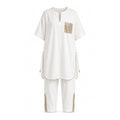White & Gold Gota Pocket Set