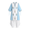 White & Blue Mughal Block Printed Set