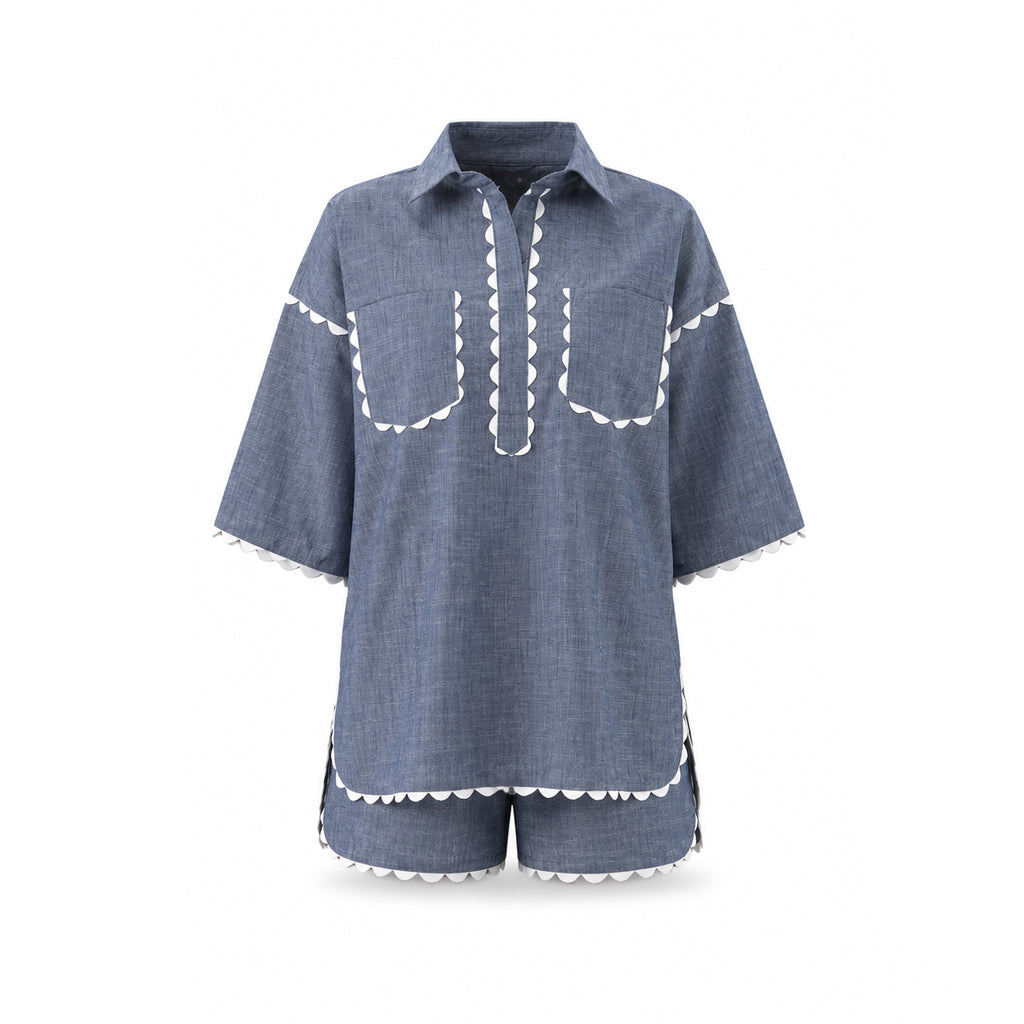 Lace Denim Set