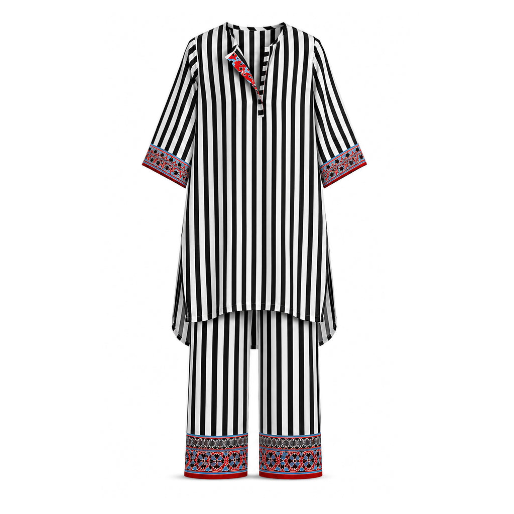 Black & White Striped Set