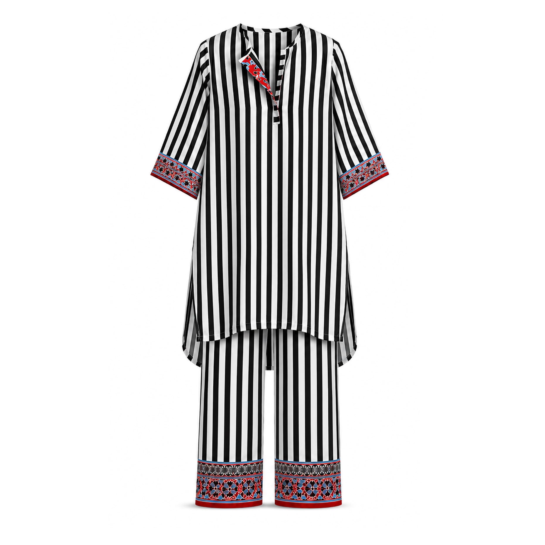 Black & White Striped Set