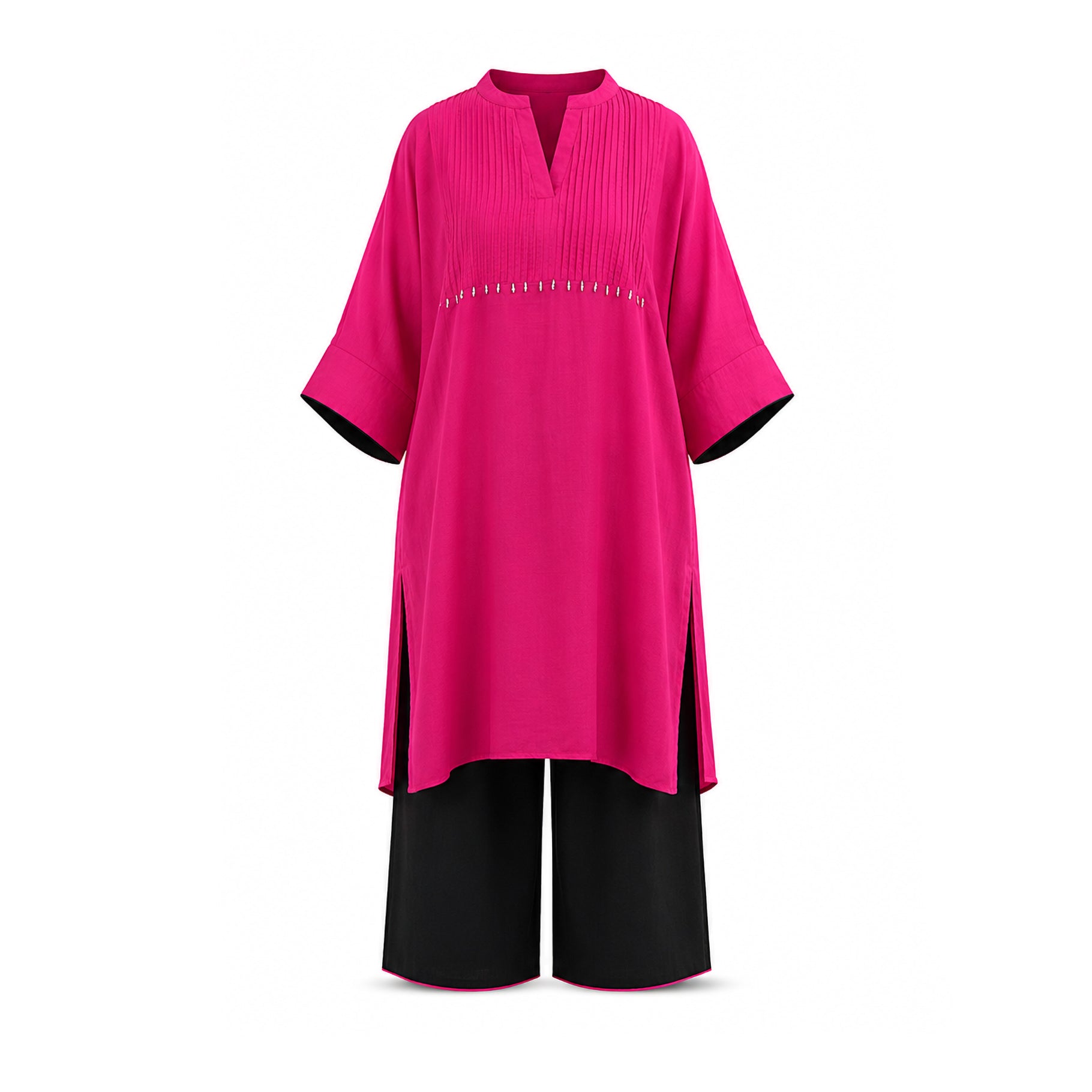 Pink & Black Pintex Set